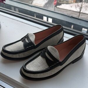 J. Crew Black and Gray Women's Loafers